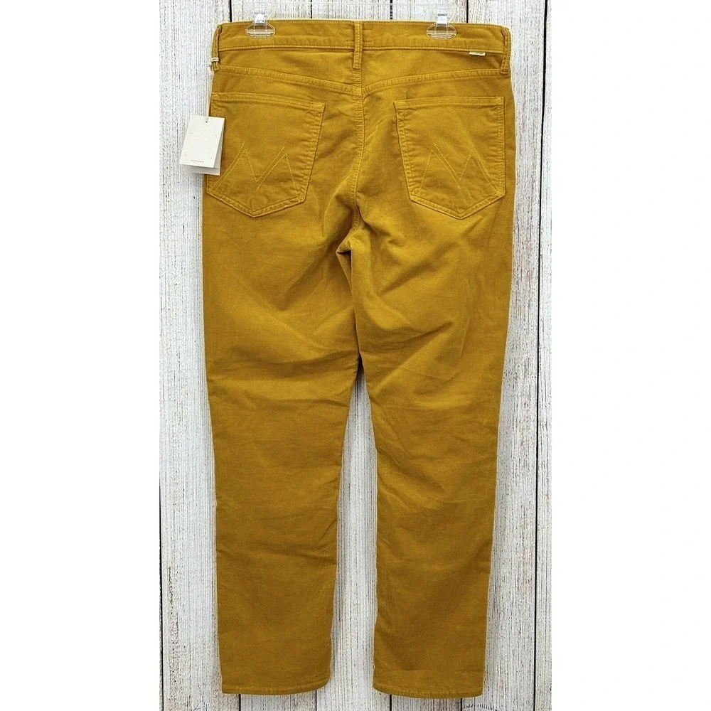 MOTHER The‎ Mid Rise Dazzler Ankle Corduroy Pants Size 34 Hey Honey NWT